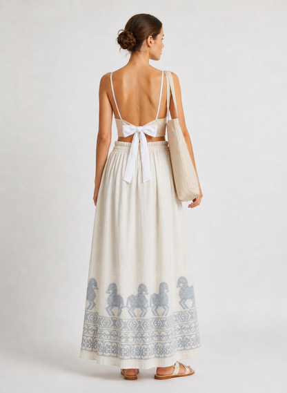 Ione Embroidered Cotton Set