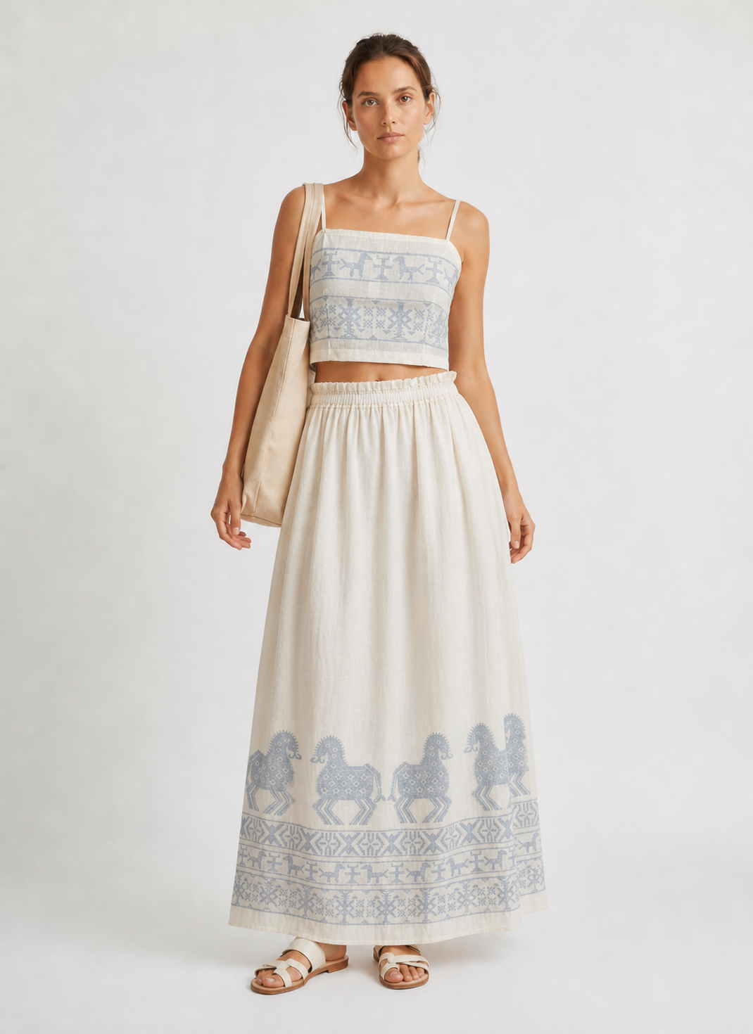Ione Embroidered Cotton Set