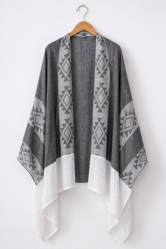 Boho Grey Selene Shawl
