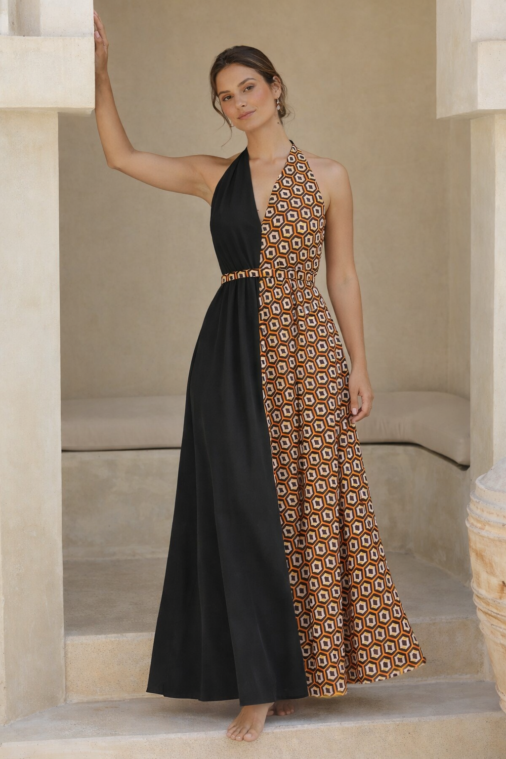 Desert Noir Eclipse Maxi Dress