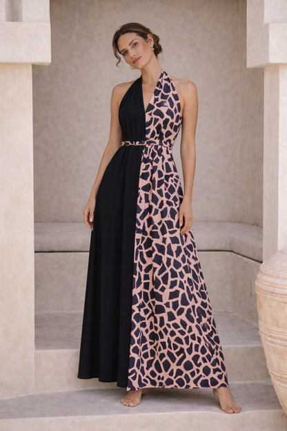 Pieces of the Earth Eclipse Maxi Dress - Salmon