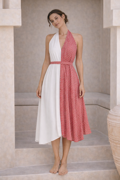 Firelight Petals Aether Eclipse Midi Dress