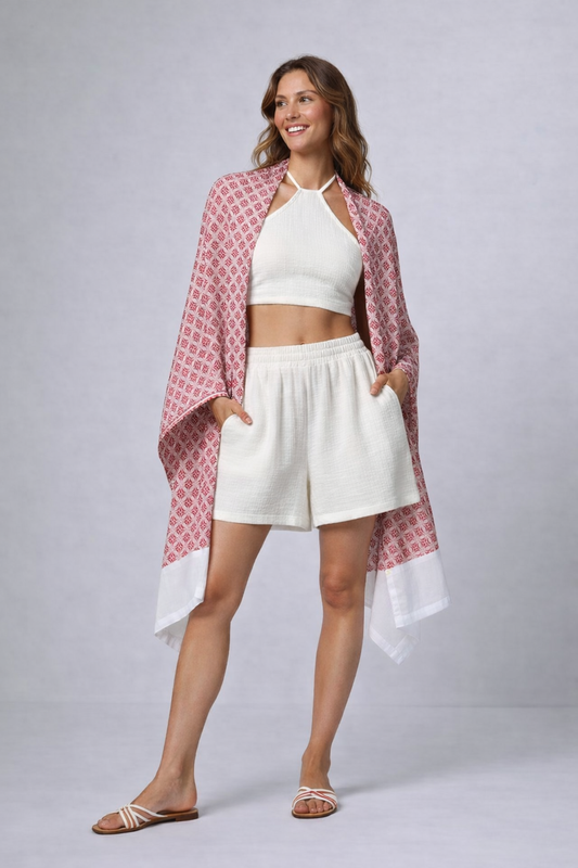 Firelight Petals Selene Shawl