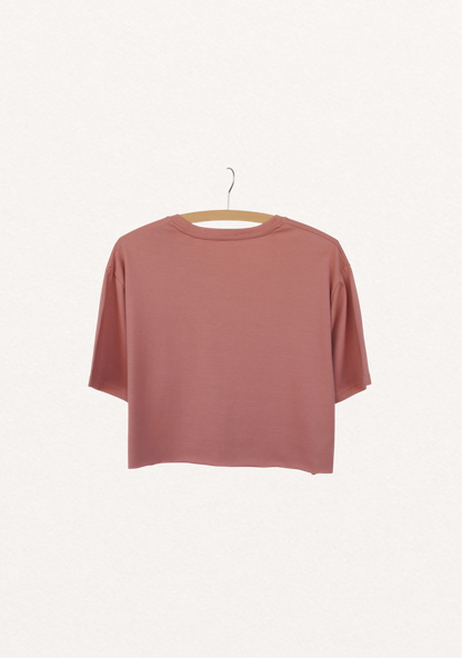 Wild Crop Tee - Dusty Pink