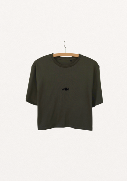 Wild Crop Tee - Dark Olive