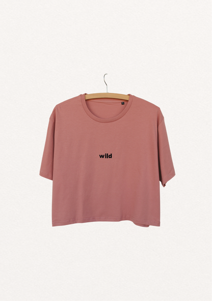 Wild Crop Tee - Dusty Pink