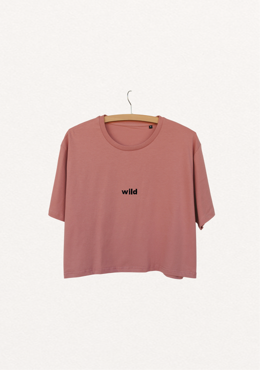Wild Crop Tee - Dusty Pink