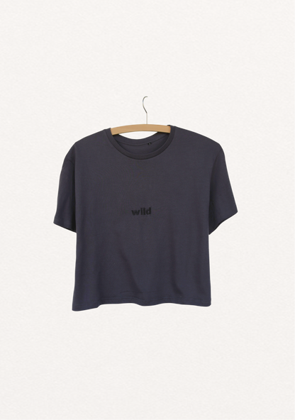 Wild Crop Tee - Matte Black