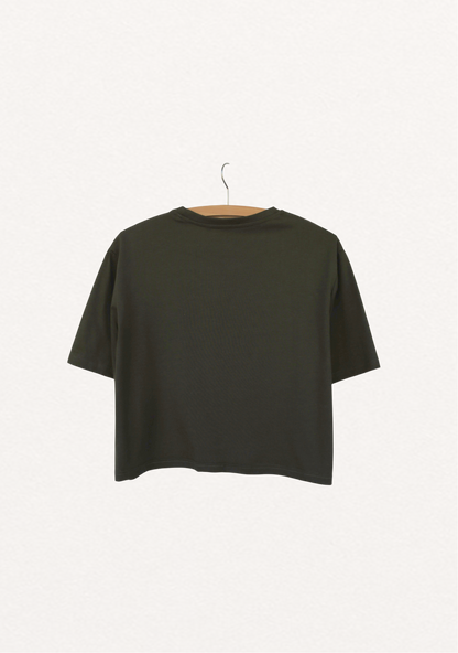 Wild Crop Tee - Dark Olive