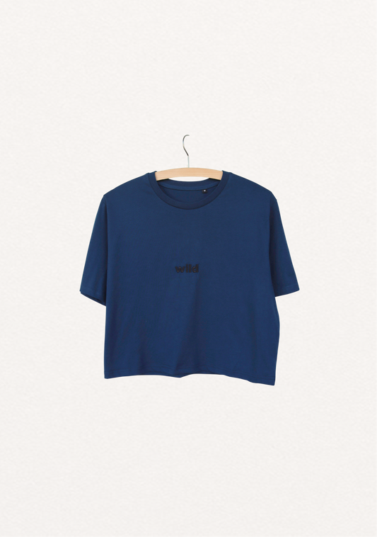 Wild Crop Tee - Ink Blue