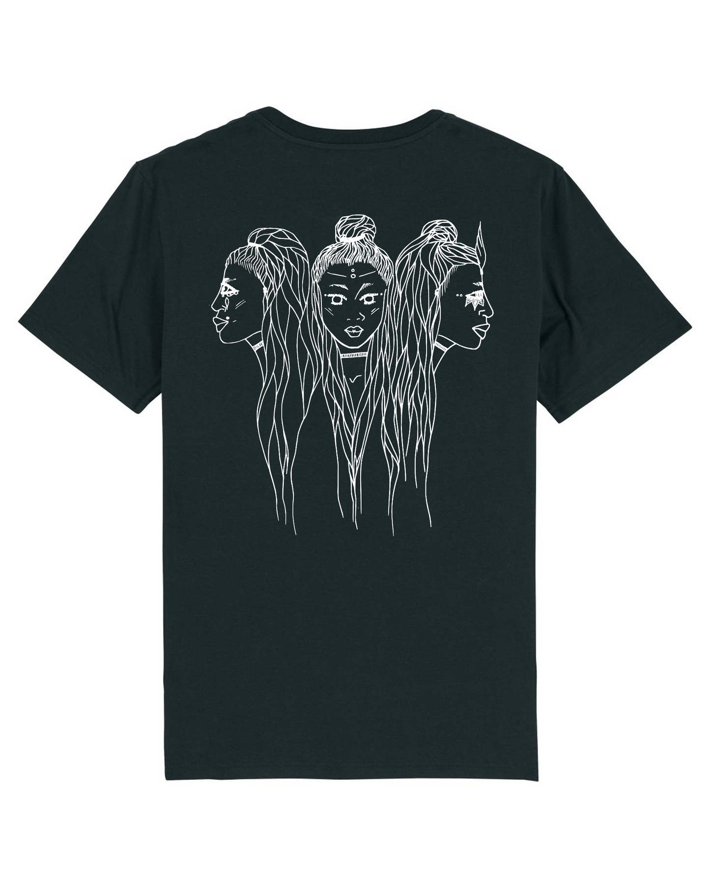 The Fates Print Black Tee