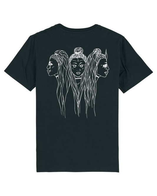 The Fates Print Black Tee