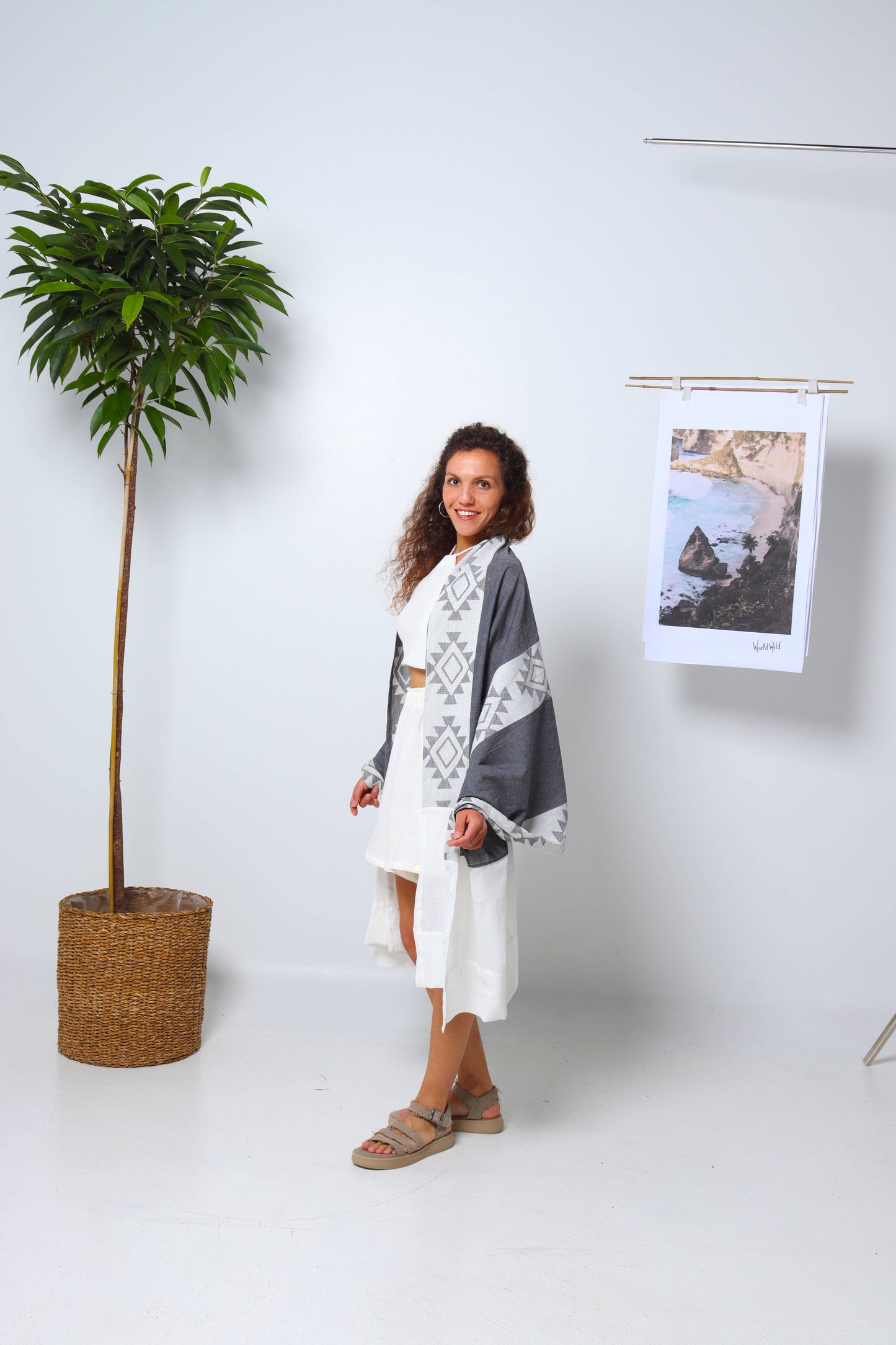 Boho Grey Elegance - The Summer Shawl