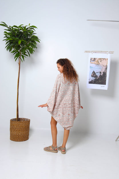 The Tribal Orange Kimono Summer Jacket