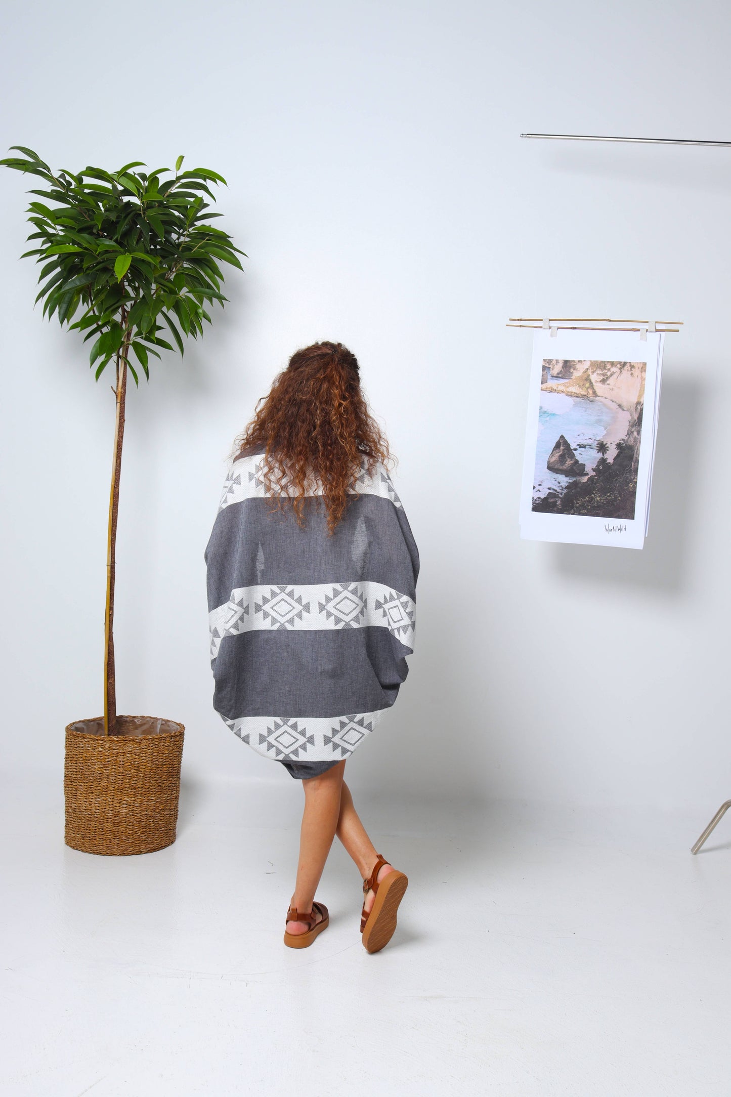 Boho Grey Elegance - The Kimono Jacket