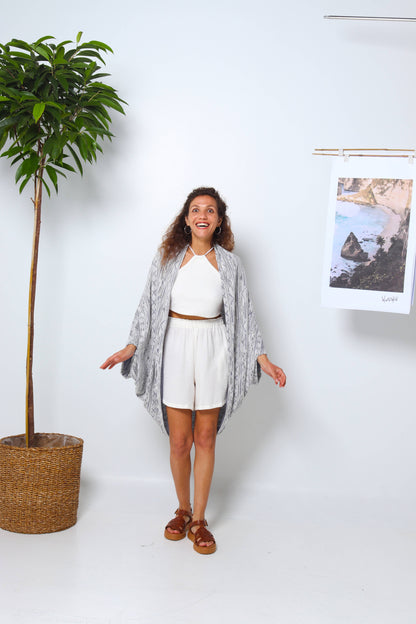 The Tribal Blue Kimono Summer Jacket