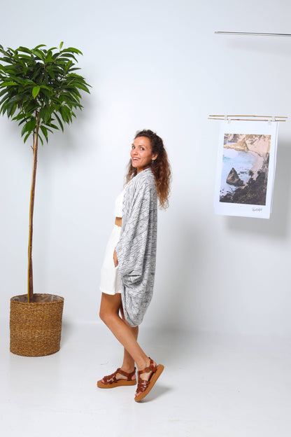 The Tribal Blue Kimono Summer Jacket