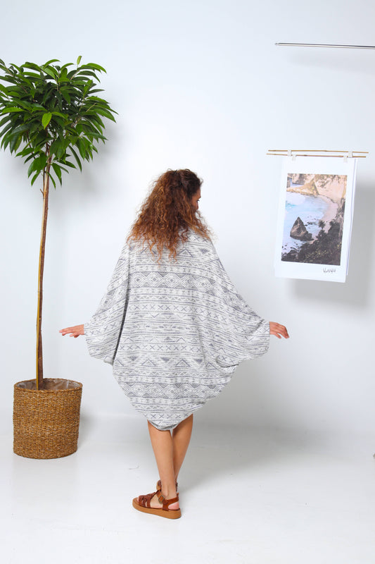 The Tribal Blue Kimono Summer Jacket