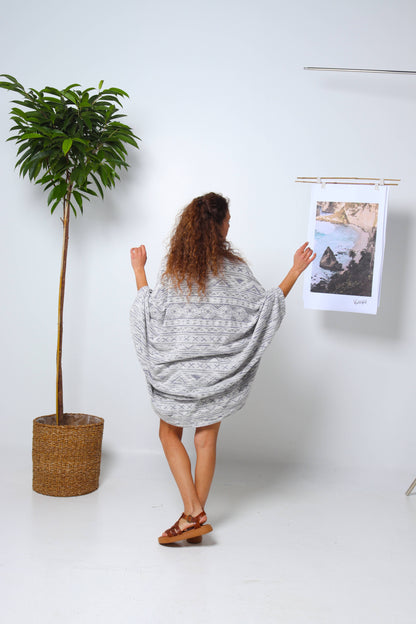 The Tribal Blue Kimono Summer Jacket