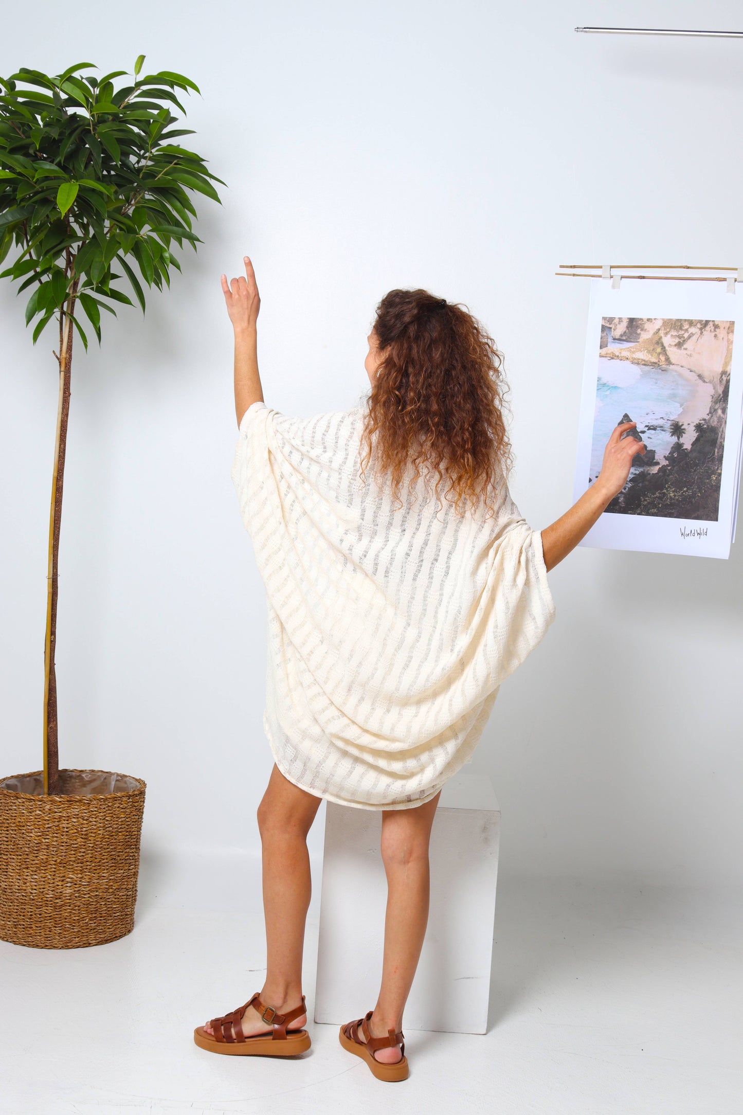 Natural Beige Summer Kimono Jacket