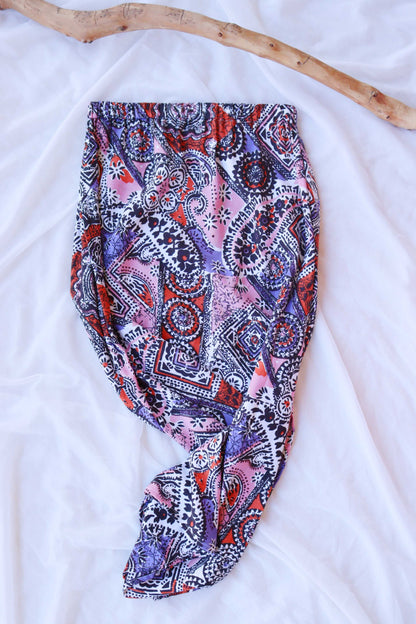 Vibrant Print Deadstock Viscose Summer Skirt