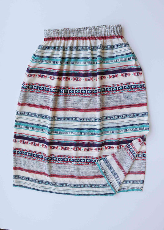 Boho Vibes Deadstock Viscose Flowy Skirt – Earthy Boho Summer Skirt