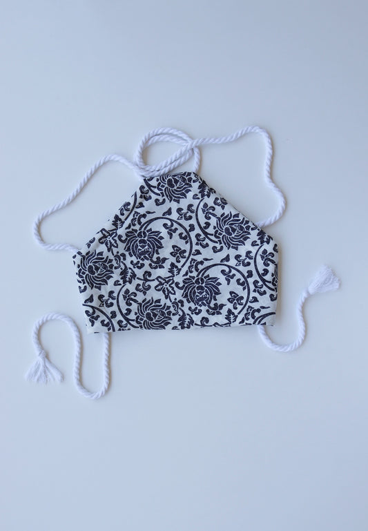 Navy Blooms Tie-Up Top – Playful Fresh Summer Top