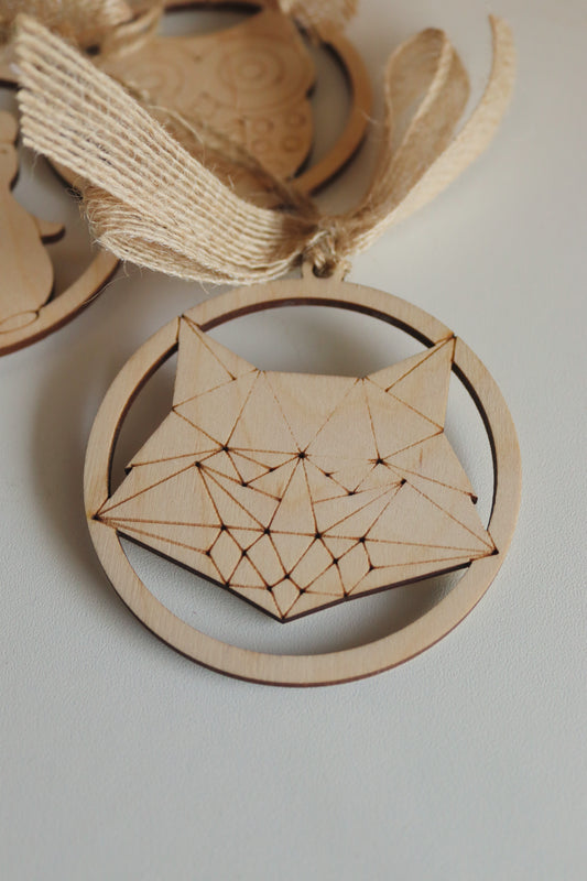 Wooden Christmas Decorations - Fox