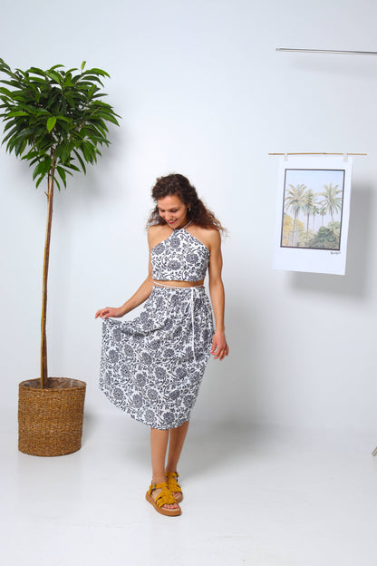 Navy Blooms Skirt – Fresh Bloom Summer Skirt
