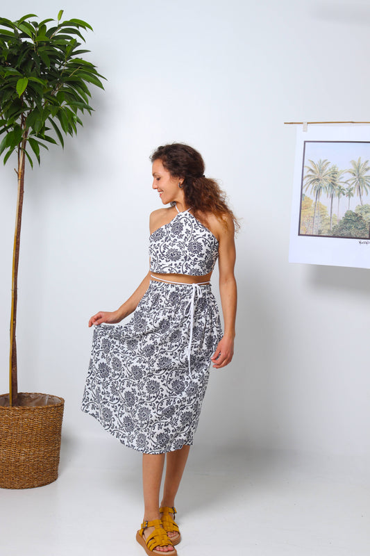Navy Blooms Skirt – Fresh Bloom Summer Skirt