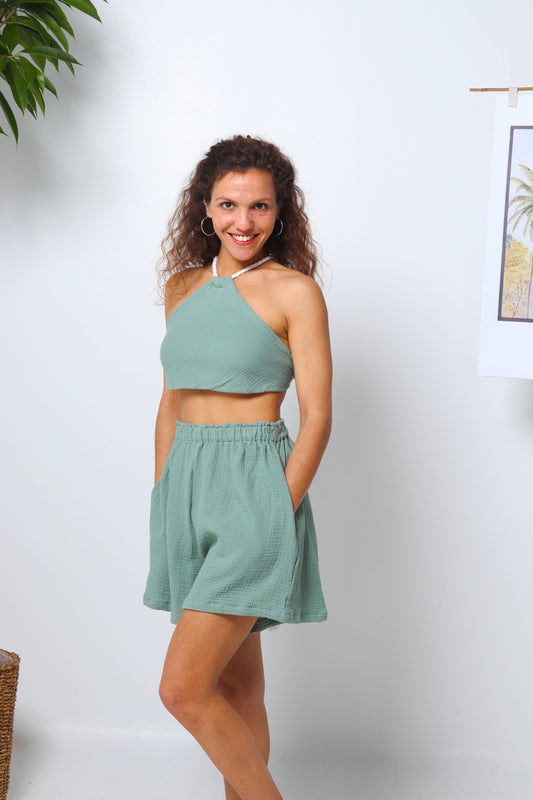 Dark Mint Organic Cotton Set
