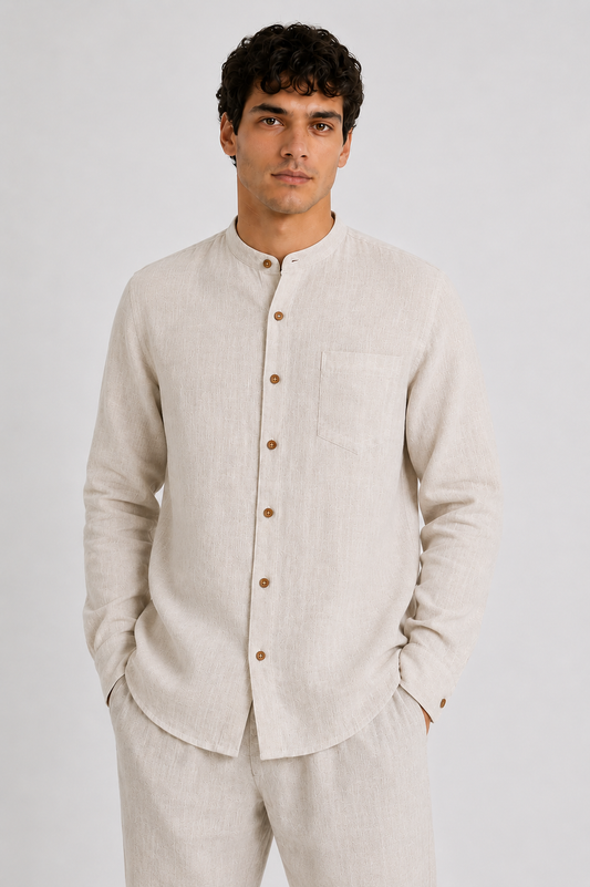 Orion Linen Shirt - Earth