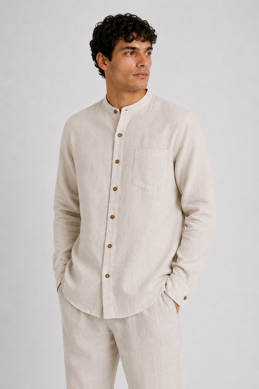 Orion Linen Shirt - Earth