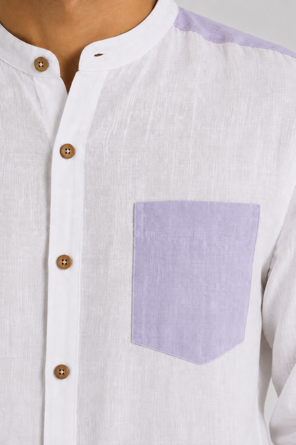 Orion Linen Shirt - Mist Lavender