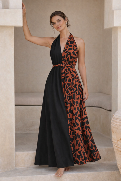 Pieces of the Earth Eclipse Maxi Dress - Red