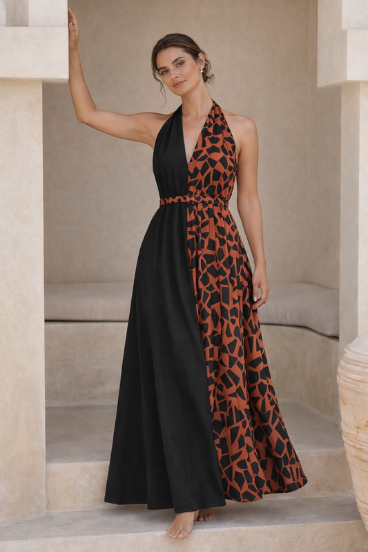Pieces of the Earth Eclipse Maxi Dress - Red