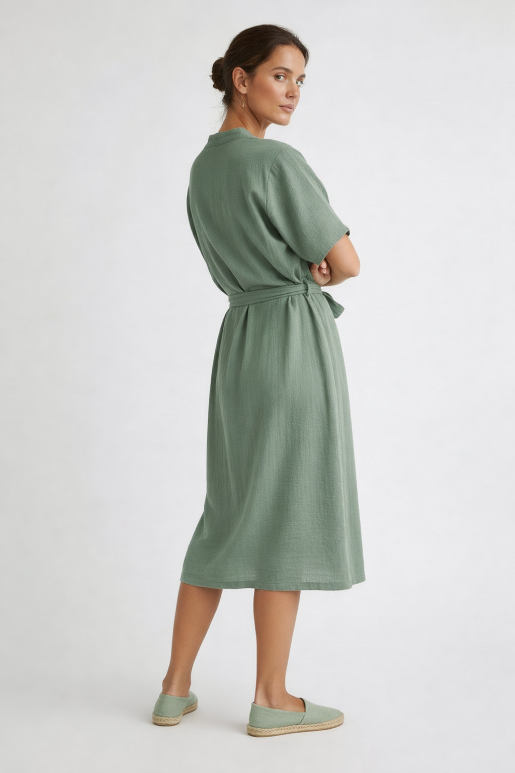 Dark Mint Terra Wrap Dress
