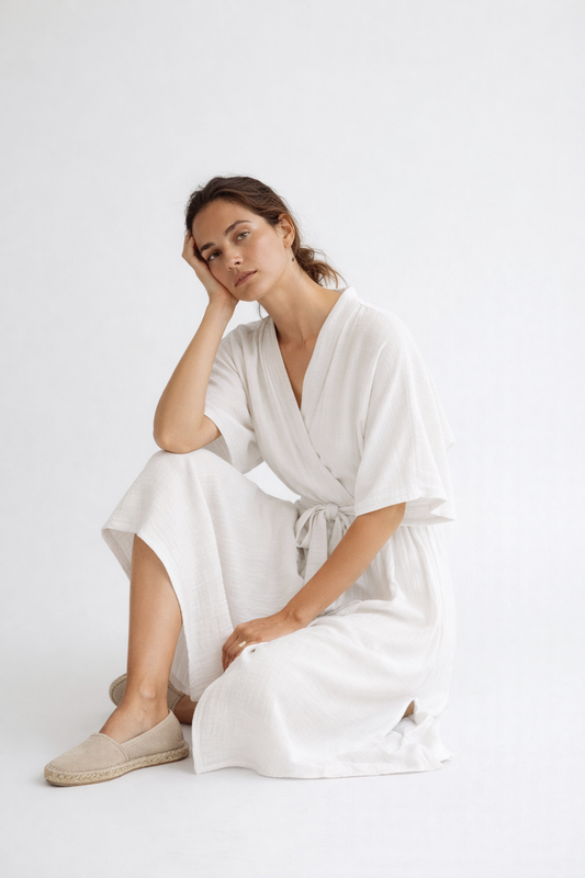 Ivory Terra Wrap Dress