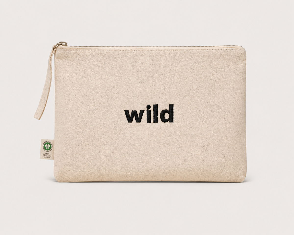 Wild Organic Cotton Pouch - Blue