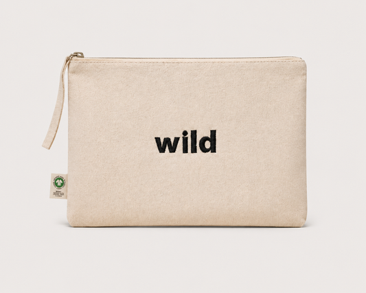 Wild Organic Cotton Pouch - Black