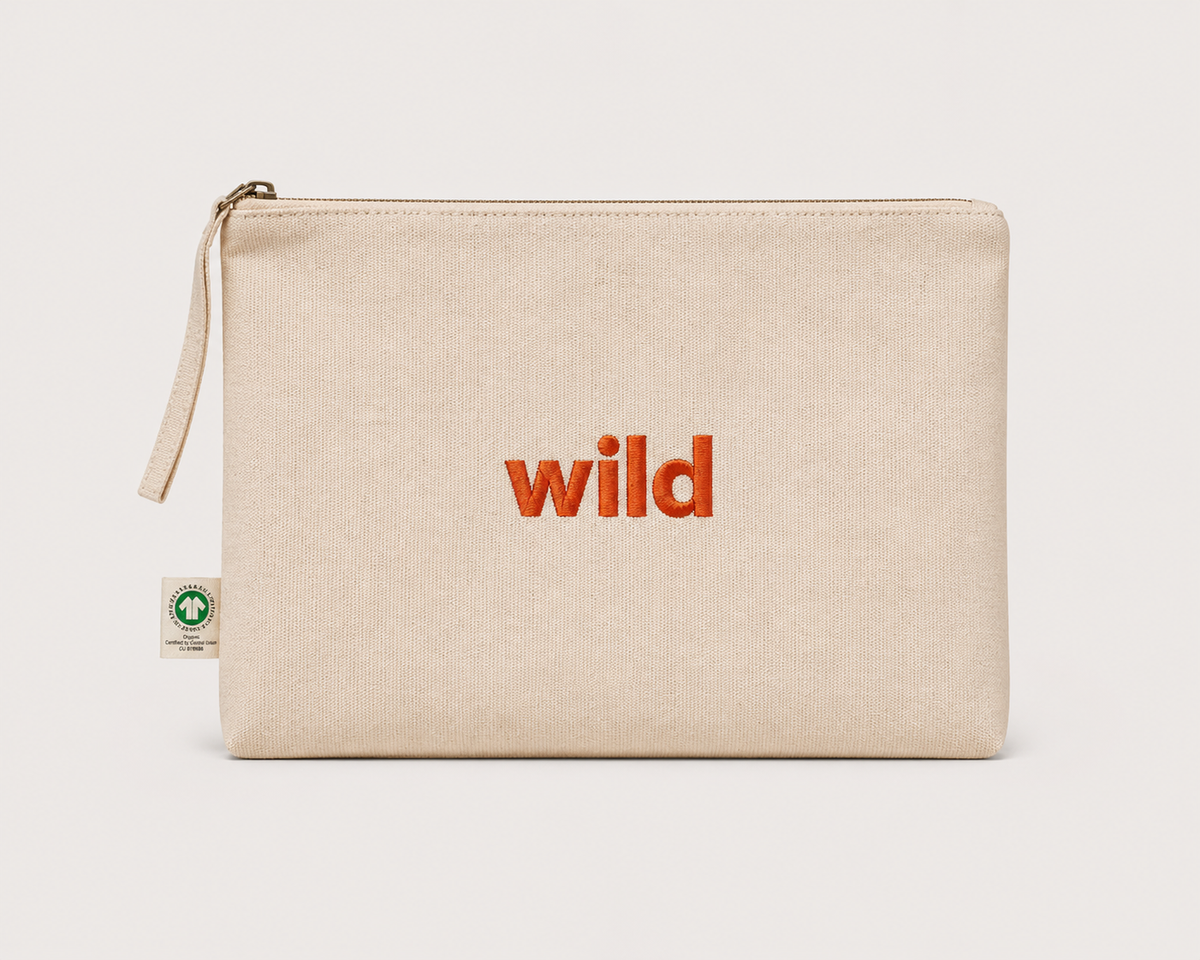 Wild Organic Cotton Pouch - Blue