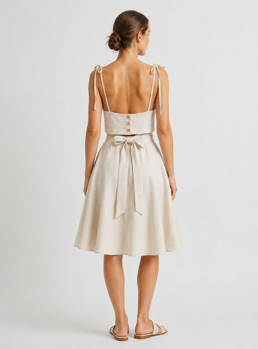Kyma Linen Set - Natural