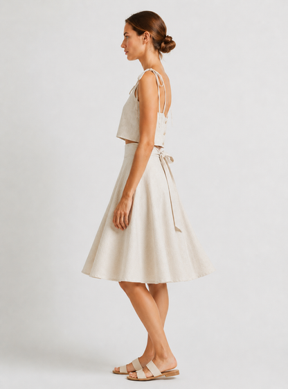 Kyma Linen Set - Natural