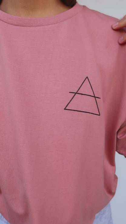 Wild Crop Tee - Dusty Pink