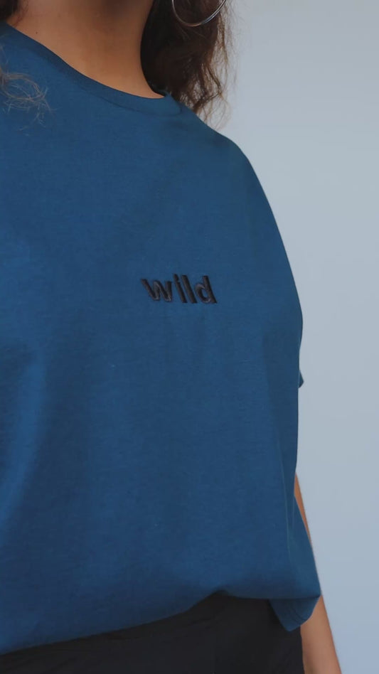 Wild Crop Tee - Ink Blue
