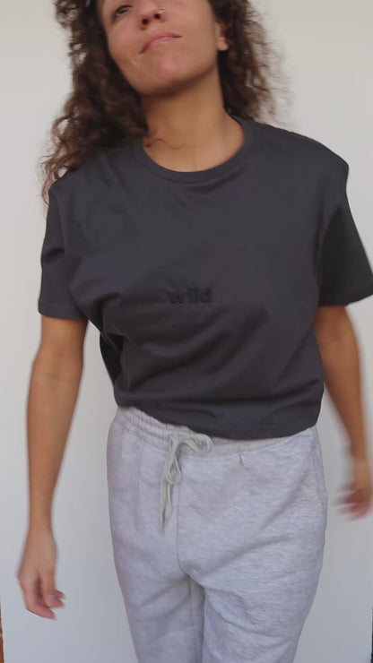 Wild Crop Tee - Matte Black